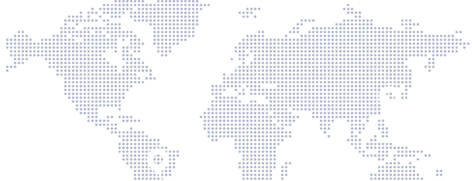 Dotted world map showing Peakreach data center locations
